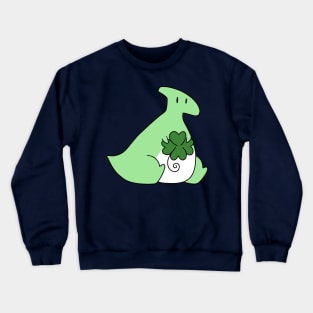 Lucky Green Hadrosaurus Crewneck Sweatshirt